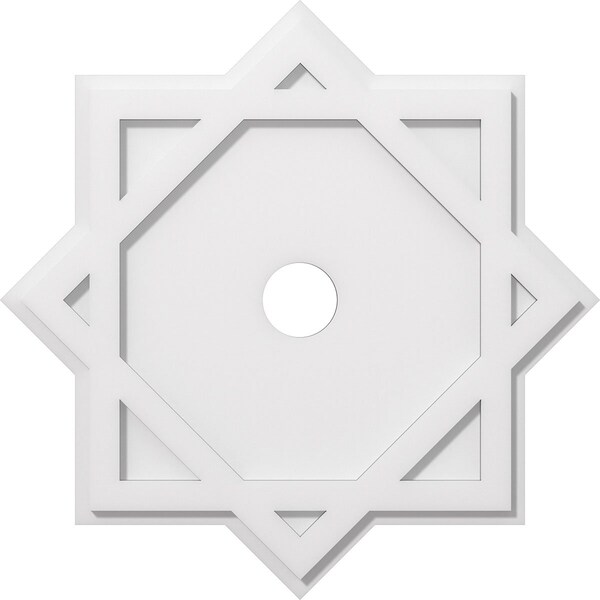 Ekena Millwork Axel Architectural Grade PVC Contemporary Ceiling Medallion, 24"OD x 3"ID x 13 1/4"C x 1"P CMP24AL-03000 - main